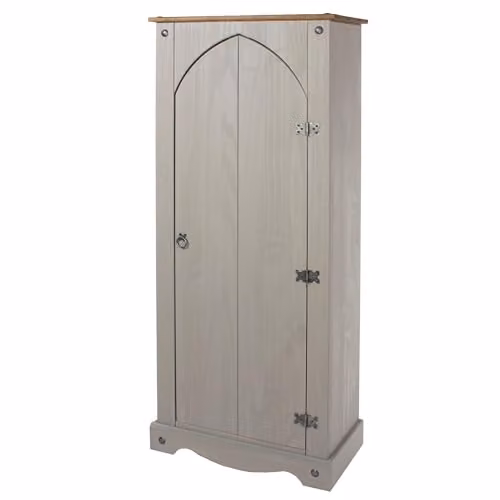 Core Products Corona Grey Waxed Pine Vestry Cupboard Storage Unit H 143.5 x W 60.0 x D 31.59 cm – 1
