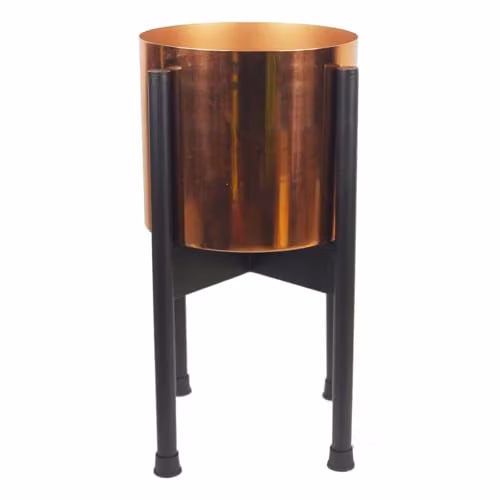 Botanik Round Metal Tabletop Planter in Bronze, W/D/H: 20 x 20 x 18 cm – 2