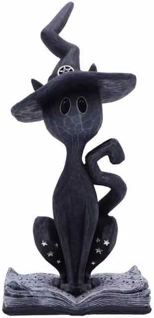 Nemesis Now Spell Cat Black and Silver Figurine, H 15.2 cm x W 9 cm