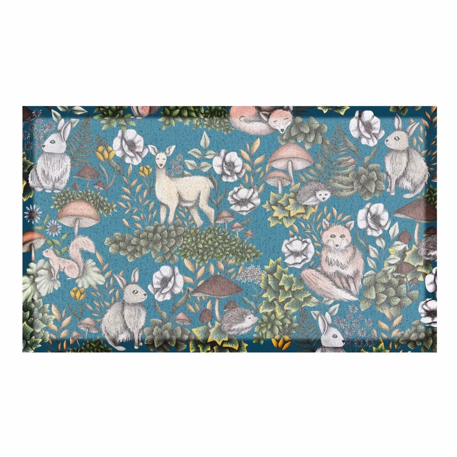 Artsy Mats Into The Woods x Celia Battaini Doormat in White and Multicolour, W/D/H: 70 x 40 cm – 2
