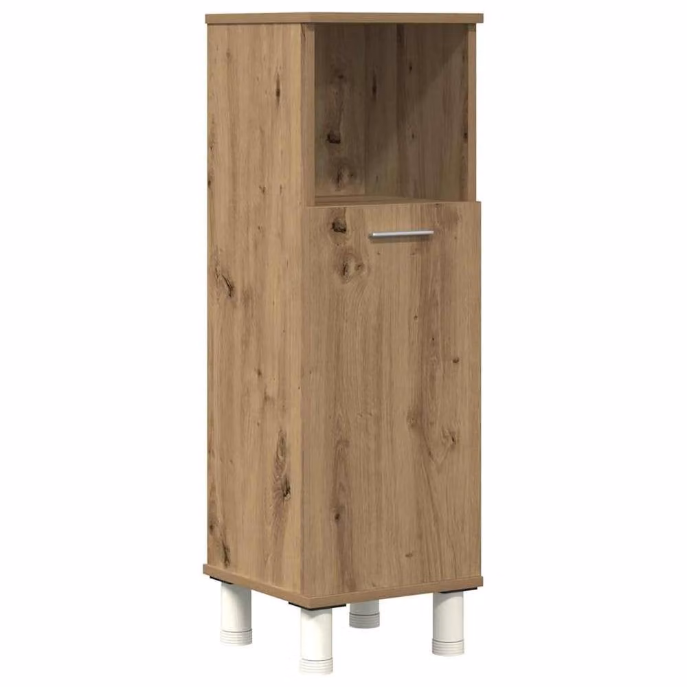 Berkfield Home 4 Piece Artisan Oak Bathroom Furniture Set in Brown – 3