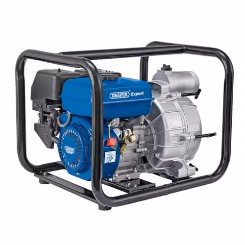 Draper Expert 16128 Petrol Trash Water Pump, 750L/min, 7HP, Blue – 1