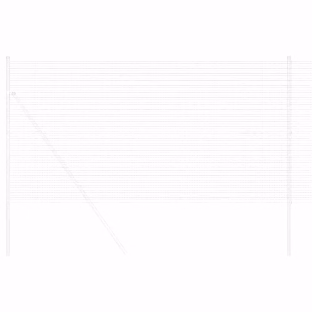 Berkfield Home Silver Galvanised Steel Single-Bar Welded Wire Fence, W: 0.4 m, L: 10 m – 3
