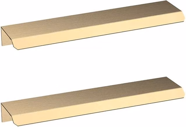Nes Home Brushed Brass Bar Handles for Vanity in Gold, Pair with Fixings