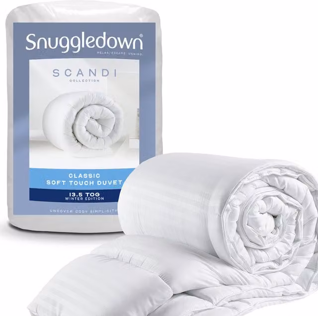 Snuggledown Scandi Classic Soft Touch 13.5 Tog Duvet, White, W: 200 cm, D: 220 cm