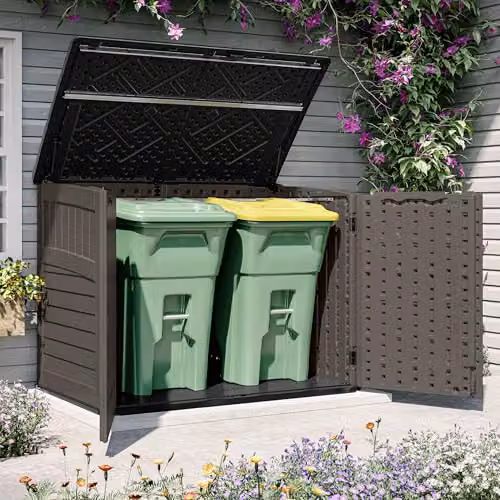 Rowlinson Suncast Stow-Away Large Garden Store in Stone Grey, L112 x W179 x H132 cm – 3