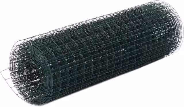 Berkfield Home Green PVC Coated Steel Chicken Wire Fence, 10 x 0.5 m