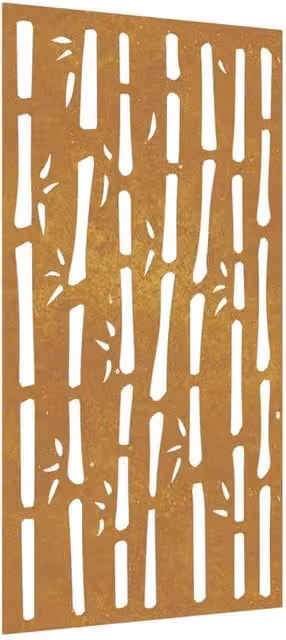 Berkfield Home Brown Corten Steel Floral Wall Decoration, W: 105 cm, H: 55 cm