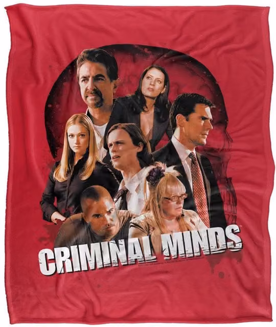 Logovision Criminal Minds Brain Trust Silky Touch Super Soft Fleece Throw Blanket, White, W/D/H: 152 x 127 cm