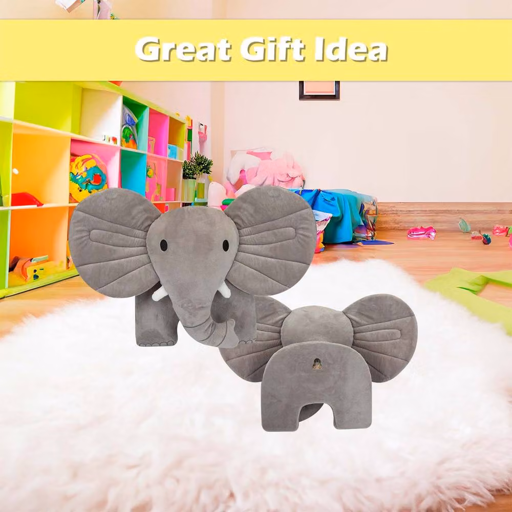 VFM e-Store Grey Plush Elephant Wall Decoration – 3