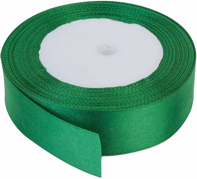 Neel Blue Double Sided Satin Polyester Ribbon Roll, Width: 5 cm, Length: 25 m in Bottle Green – 1