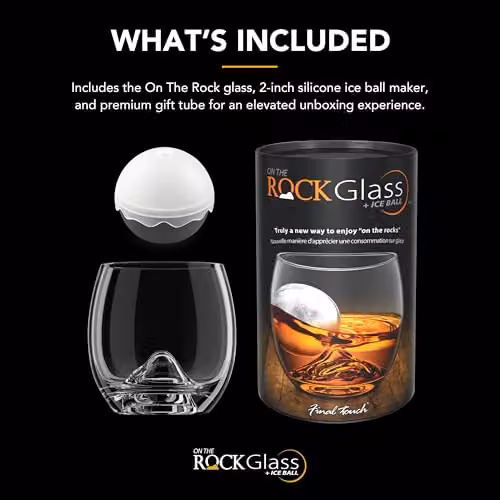 Final Touch On the Rocks Glass and Ice Ball Mould Set in Transparent – 7