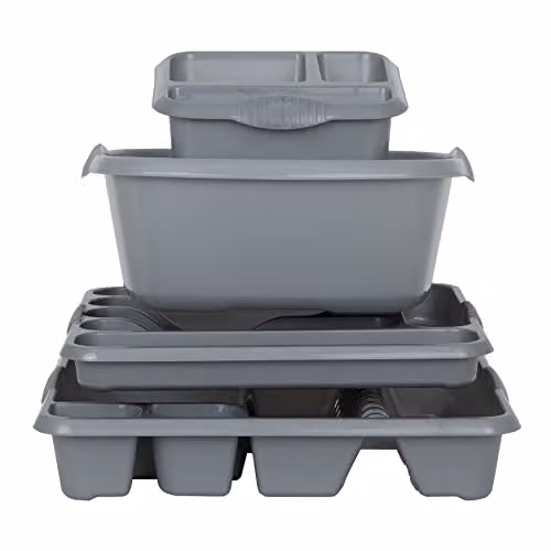 Wham Casa 4 Piece Plastic Kitchen Set in Silver – 2