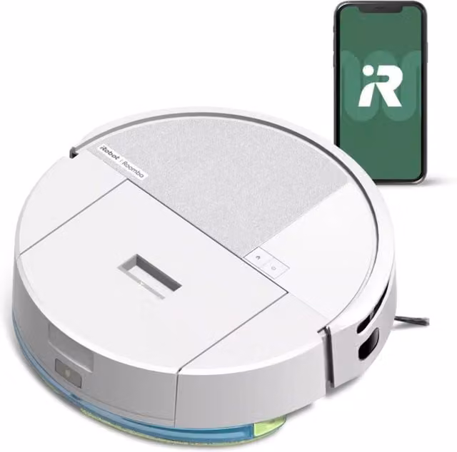 iRobot Roomba 205 DustCompactor Combo Robot Vacuum and Mop, White