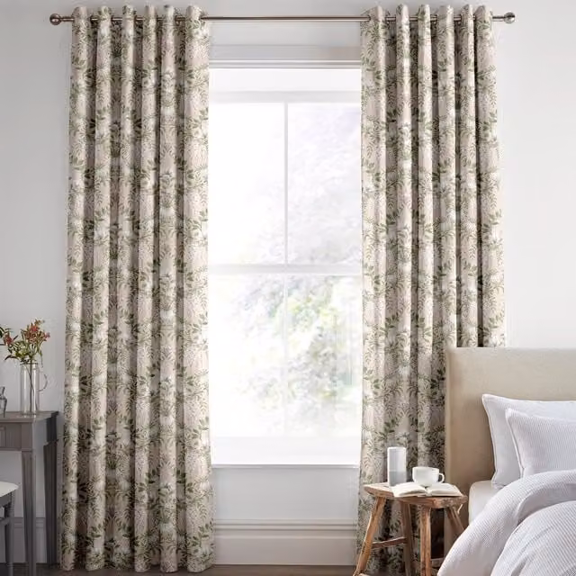 Laura Ashley Parterre Made to Measure Blackout Floral Eyelet Curtain Panel in Pink and Multicolour
