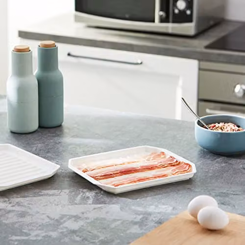 KitchenCraft Microwave Bacon Crisper, White, W: 12 cm, D: 9 cm, H: 9 cm – 4