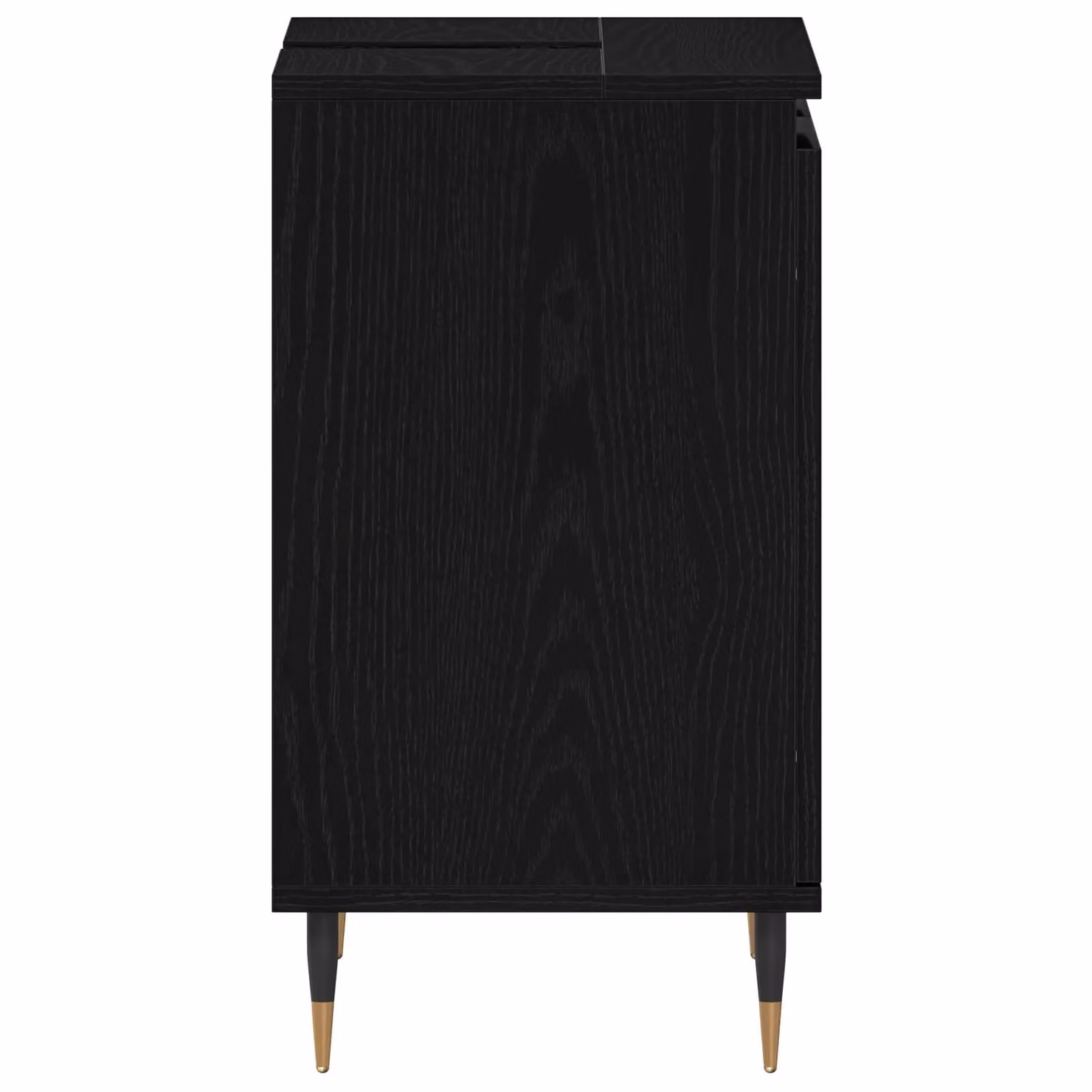 Berkfield Home Modern Black Oak Bathroom Sink Cabinet, W: 58 cm, D: 33 cm, H: 60 cm – 4