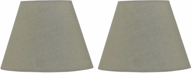 First Choice Lighting Set of 2 Green Tapered Fabric Lamp Shades, Diameter: 20 cm
