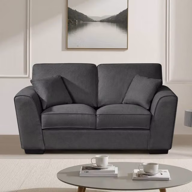 Artemis Home Arlington 2 Seater Fabric Sofa in Anthracite Grey