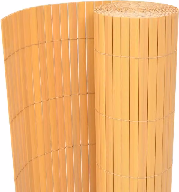 Berkfield Home Double-Sided Opaque PVC Garden Fence, Yellow, H: 150 cm, W: 500 cm
