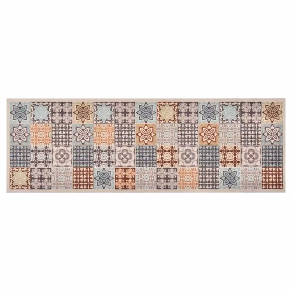 Berkfield Home Washable Moroccan Mosaic Kitchen Carpet, Multicolour, W: 60 cm, L: 300 cm – 2