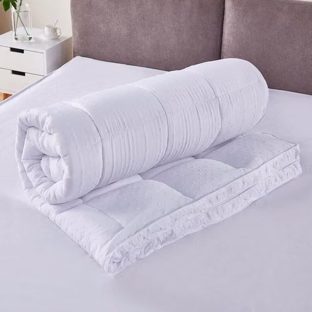 Kampala Hill White Single 3D Microfibre Bubble Mattress Topper, W/D/H: 90 x 190 x 5 cm