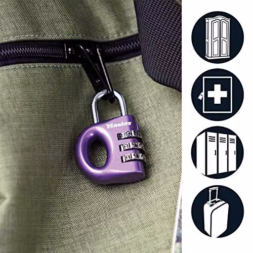 Master Lock 633EURD Combination Padlock with Zinc Body, W/D/H: 5.6 x 3.2 x 1.1 cm – 2