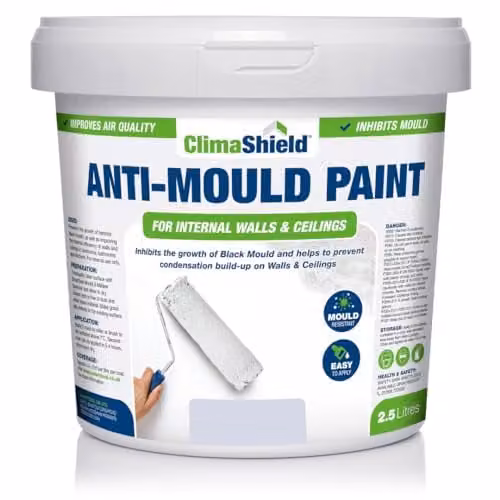 ClimaShield Anti Mould Paint in Frosted Blue, 2.5L, Water Based Mould Resistant Paint for Walls and Ceilings – 1