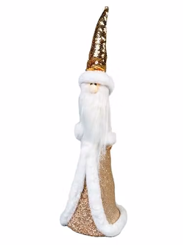 Shatchi Gold and White Santa Claus Christmas Tabletop Figurine, Height: 44 cm – 2