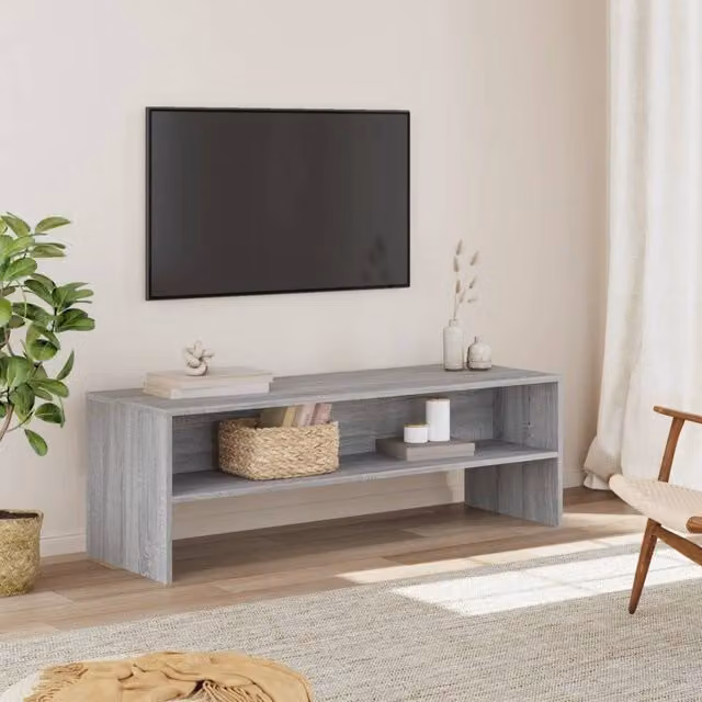 Berkfield Home Modern Grey Sonoma TV Cabinet W/D/H: 120 x 40 x 40 cm