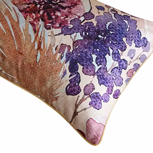 Paoletti Saffa Reversible Floral Cotton Pillowcase Set, Multicolour, W/H: 50 x 70 cm – 2