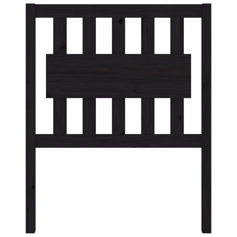 Berkfield Home Rustic Black Solid Pine Wood Bed Headboard W/D/H: 80.5 x 4 x 100 cm – 3