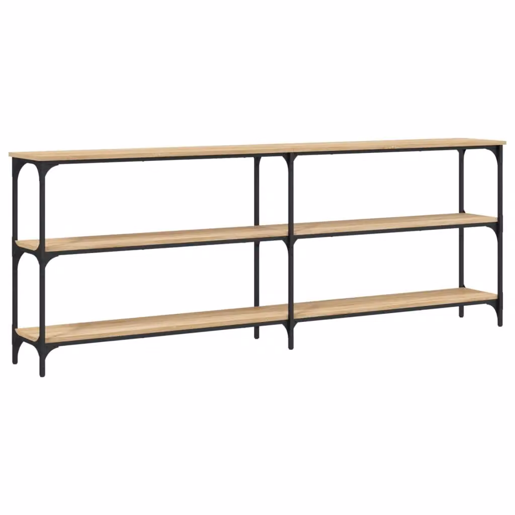 Berkfield Home Sonoma Oak Console Table in Brown, W/D/H: 200 x 29 x 75 cm – 2