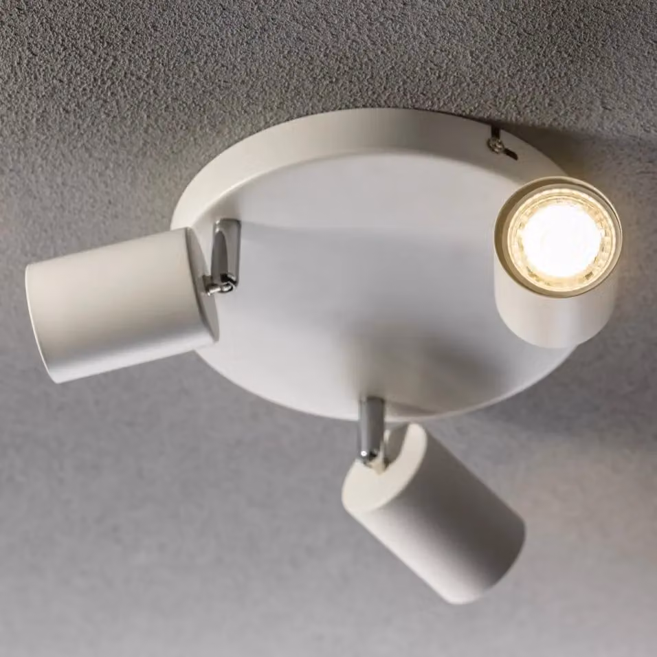 CGC Lighting Jack Adjustable GU10 Ceiling Spotlight, White, W/D/H: 20 x 14 x 14 cm – 2