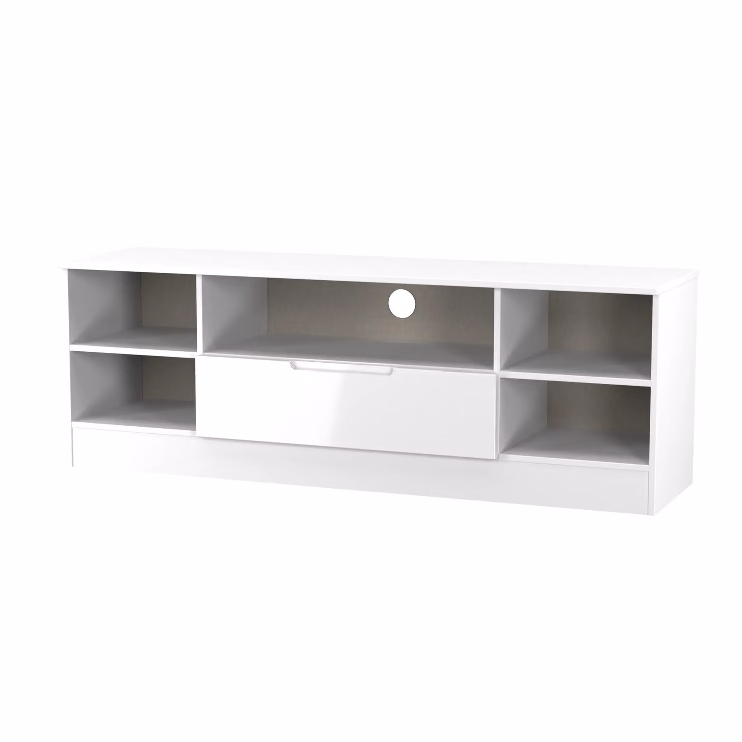 2 U Lucca Wide 1 Drawer TV and Media Unit in White Glossy Finish – 2