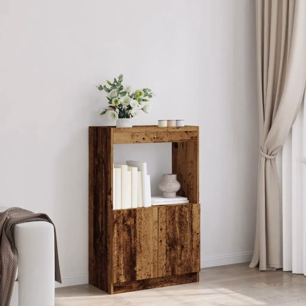Berkfield Home Old Wood Highboard in Brown, W/D/H: 63 x 33 x 100 cm – 3