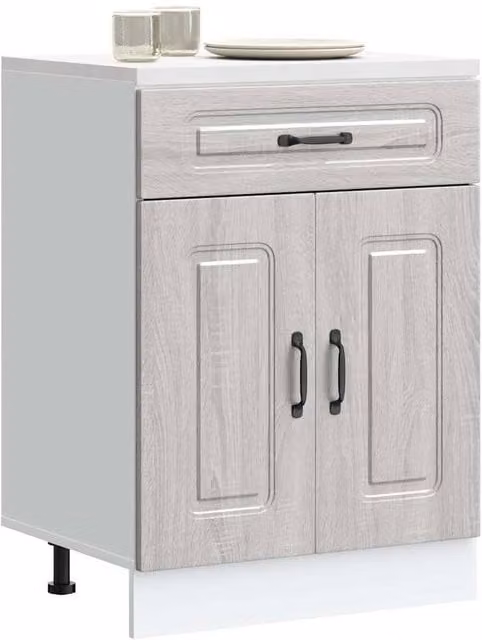 Berkfield Home Kalmar Grey Sonoma Kitchen Base Cabinet in Engineered Wood