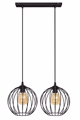 Helam Mercure Black Straight Bar Pendant Ceiling Light
