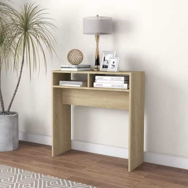 Berkfield Home Sonoma Oak Console Table in Brown, W/D/H: 78 x 30 x 80 cm – 1