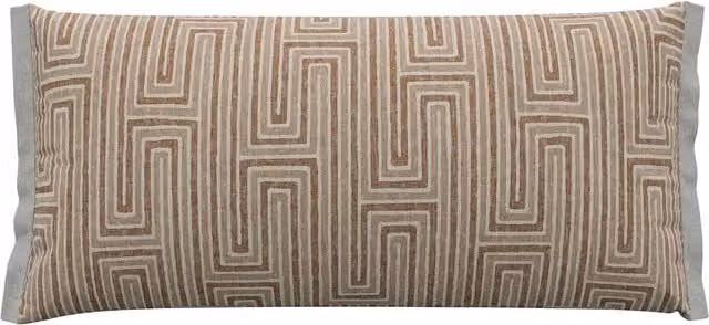 Bedeck of Belfast Rana Floral Rectangular Cotton Cushion, Grey and White, W: 70 cm, H: 30 cm