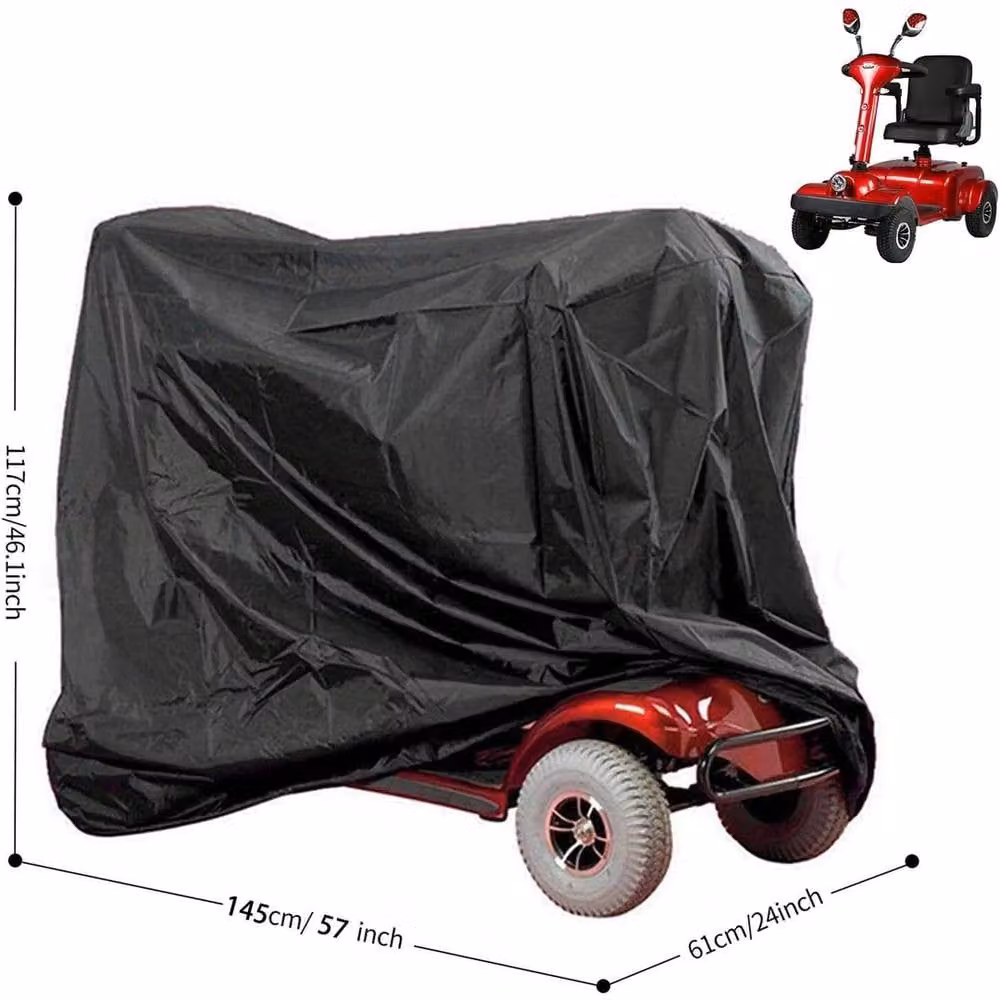 NESTLUNE Waterproof Outdoor Garden Furniture Cover in Black, W/D/H: 145 x 61 x 117 cm – 1