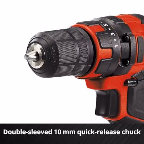 Einhell Power X-Change 18V Cordless Drill with 35Nm Torque in Red and Black – 4