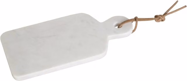 Orsina White Natural Marble Small Rectangular Paddle Board with Polished Finish