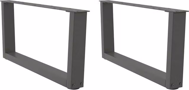 Berkfield Home V-Shape Dining Table Legs, 2 Pieces, Anthracite and Black Steel, H: 70 cm, W: 30-31.3 cm – 1