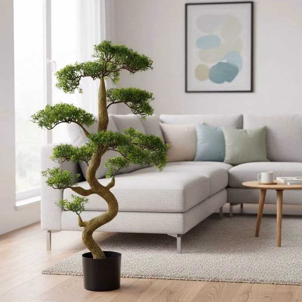 SPETLEK Large Green Artificial Oriental Bonsai Tree – 2