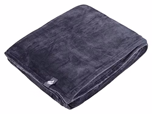 HEAT HOLDERS Extra Soft Winter Warm 1.7 TOG Large Luxury Thermal Fleece Throw Blanket, Antique Silver, W: 270 cm, D: 240 cm – 1