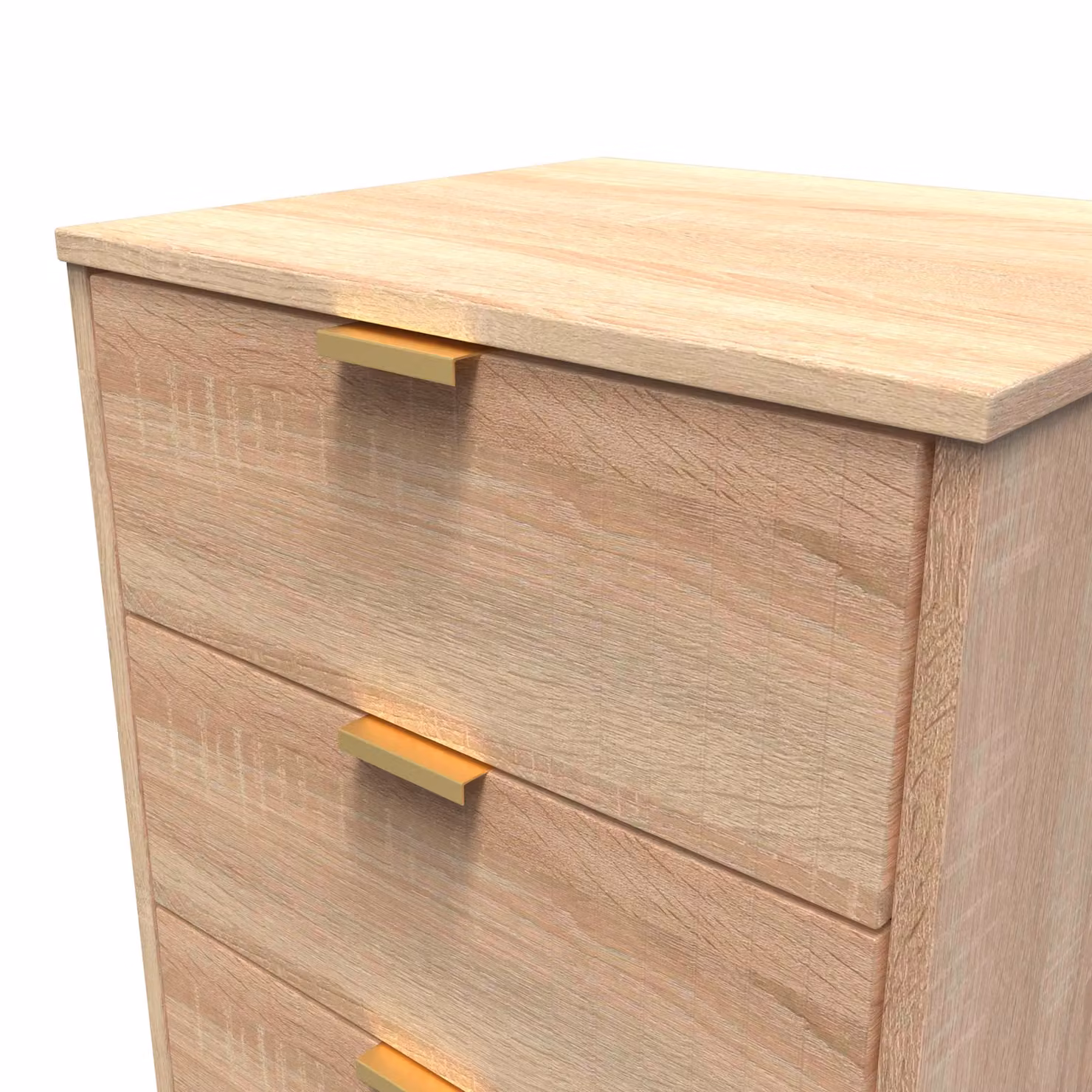 2 U Bexley Ready Assembled 5 Drawer Tall Bedside Cabinet in Light Oak – 3