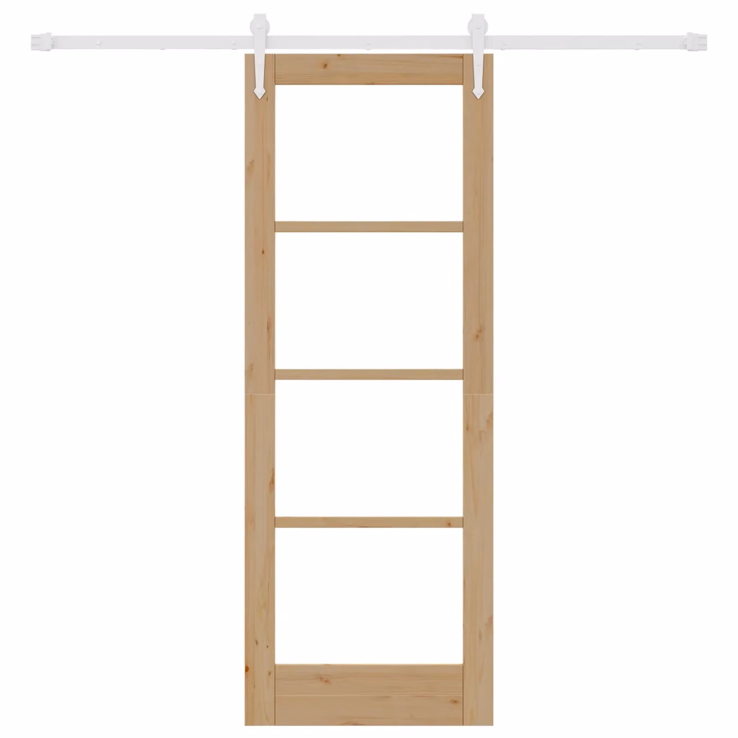 Berkfield Home Minimalist Solid Wood Pine Sliding Door with Hardware Set, Black, W: 73.5 cm, H: 198.5 cm