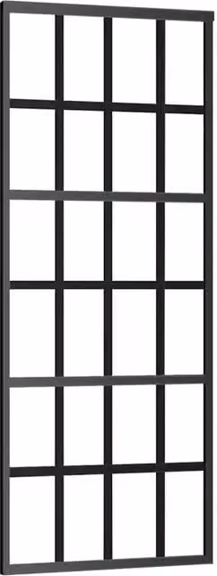 Berkfield Home Sliding ESG Glass and Aluminium Door, Black, W: 76 cm, H: 205 cm