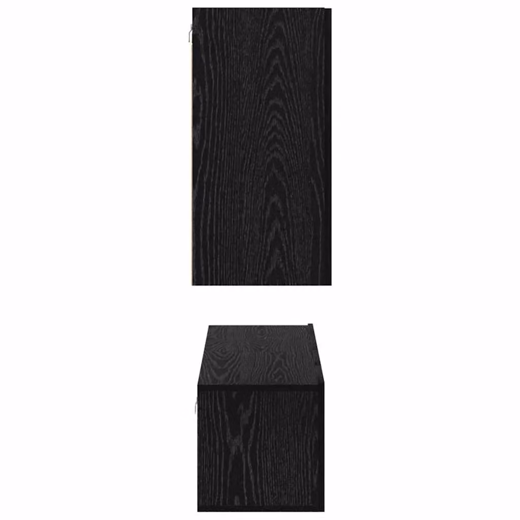 Berkfield Home Wall-mounted TV Cabinet with Storage and Door in Black Oak, W/D/H: 60 x 30 x 30 cm – 4